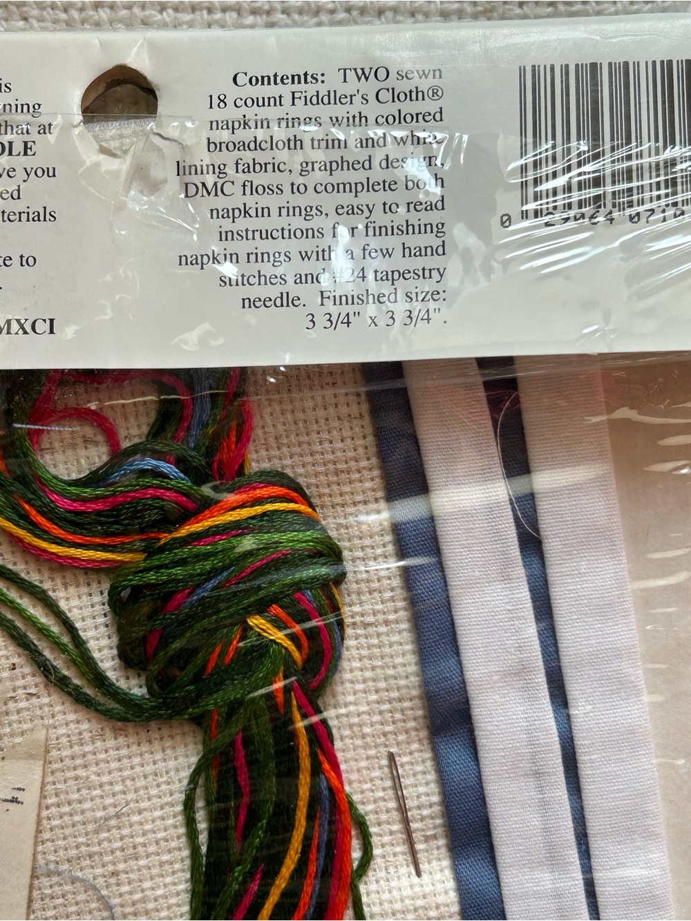 Designs for the Needle Napkin Ring Cross Stitch Kit - Kit #7104 - Complete - Picture 8 of 9